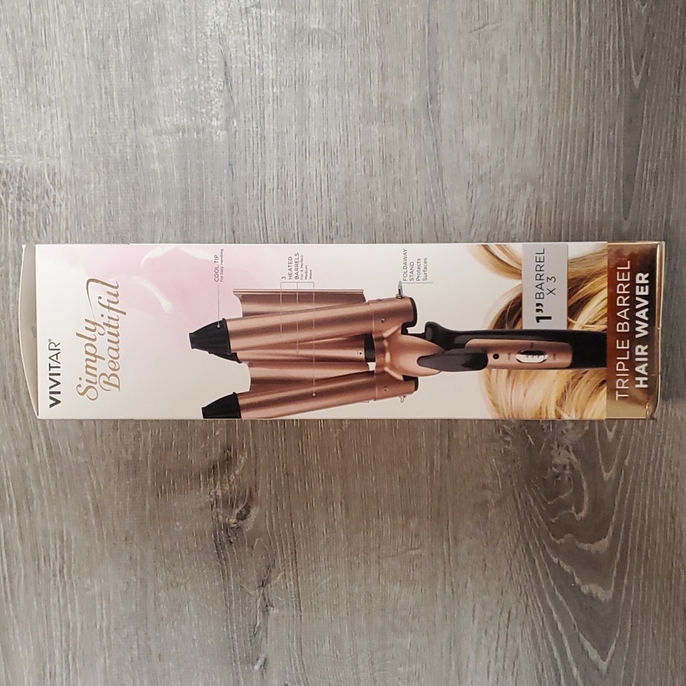 Vivitar Simply Beautiful 1" Barrel × 3 Hair Waver New - Picture 3 of 3